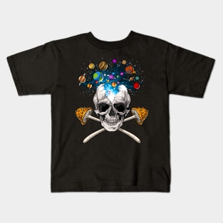 Magic Mushrooms Skull Kids T-Shirt